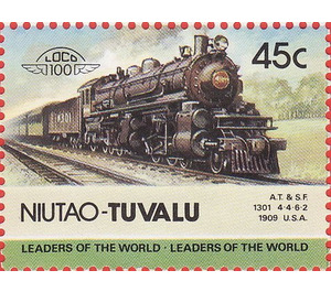 A.t.&s.f. 1301 4-4-6-2 (1909) - Polynesia / Tuvalu, Niutao 1985