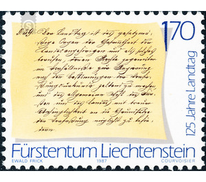 Acquisition of the county  - Liechtenstein 1987 - 170 Rappen