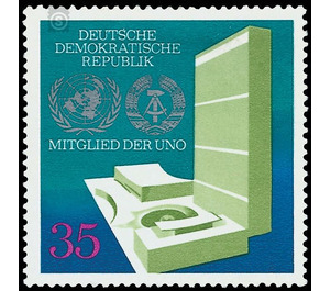 Admission to the United Nations (UNO)  - Germany / German Democratic Republic 1973 - 35 Pfennig
