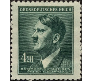 Adolf Hitler (1889-1945), chancellor - Germany / Old German States / Bohemia and Moravia 1945 - 4.20