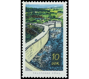 After 1945 built dams  - Germany / German Democratic Republic 1968 - 10 Pfennig