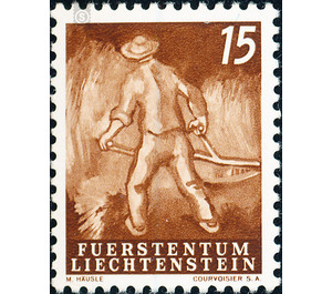 Agriculture work  - Liechtenstein 1951 - 15 Rappen