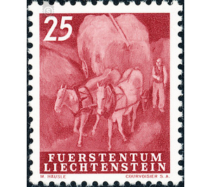 Agriculture work  - Liechtenstein 1951 - 25 Rappen