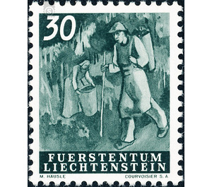 Agriculture work  - Liechtenstein 1951 - 30 Rappen
