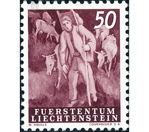 Agriculture work  - Liechtenstein 1951 - 50 Rappen