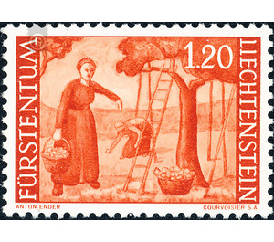 Agriculture work  - Liechtenstein 1960 - 120 Rappen