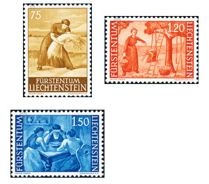 Agriculture work  - Liechtenstein 1960 Set