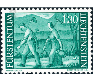 Agriculture work  - Liechtenstein 1964 - 130 Rappen
