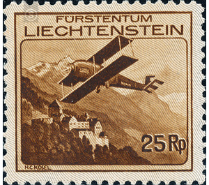 Aircrafts  - Liechtenstein 1930 - 25 Rappen
