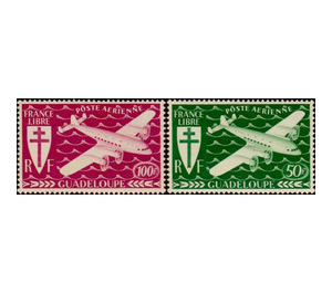 Airmail - Caribbean / Guadeloupe 1945 Set