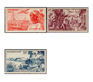 Airmail - Caribbean / Guadeloupe 1947 Set