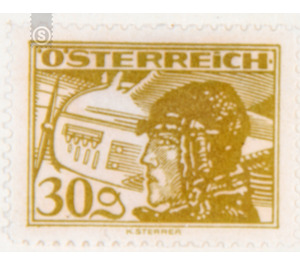 Airmail stamp  - Austria / I. Republic of Austria 1925 - 30 Groschen