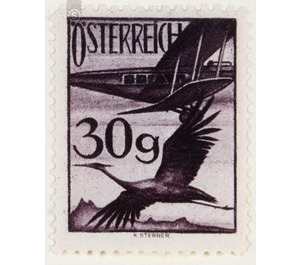 Airmail stamp  - Austria / I. Republic of Austria 1925 - 30 Groschen