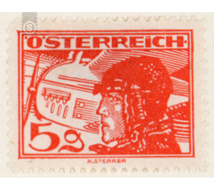 Airmail stamp  - Austria / I. Republic of Austria 1925 - 5 Groschen