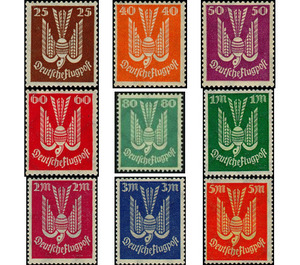 Airmail stamp series  - Germany / Deutsches Reich 1922 Set