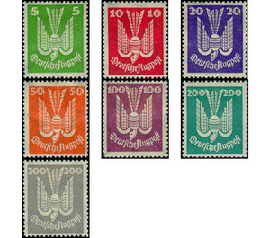 Airmail stamp series  - Germany / Deutsches Reich 1924 Set