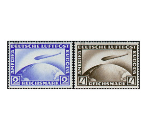 Airmail stamp series  - Germany / Deutsches Reich 1928 Set