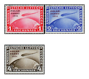 Airmail stamp set  - Germany / Deutsches Reich 1931 Set