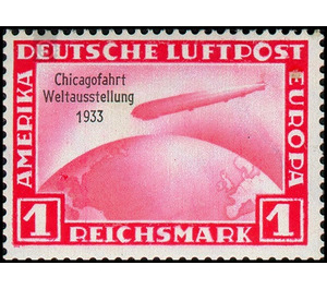 Airmail stamp set  - Germany / Deutsches Reich 1933 - 1 Reichsmark