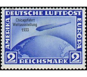 Airmail stamp set  - Germany / Deutsches Reich 1933 - 2 Reichsmark