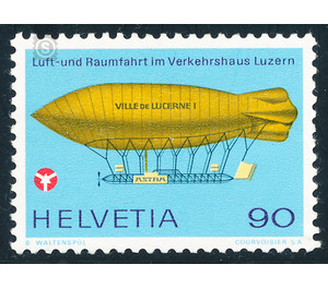 Airship "Ville de Lucerne" (1910)  - Switzerland 1975 - 90 Rappen