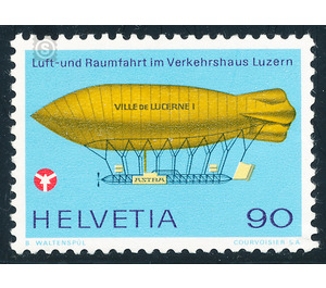 Airship "Ville de Lucerne" (1910)  - Switzerland 1975 - 90 Rappen