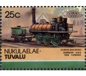 Albion Railroad Samson 0-6-0 1839 Canada - Polynesia / Tuvalu, Nukulaelae 1986