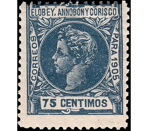 Alfonso XIII - Central Africa / Equatorial Guinea  / Elobey, Annobon and Corisco 1905 - 75