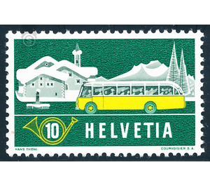 Alpenpost  - Switzerland 1953 - 10 Rappen