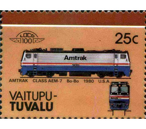 Amtrak Class AEM-7 Bo-Bo 1980 USA - Polynesia / Tuvalu, Vaitupu 1987