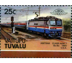 Amtrak Class AEM-7 Bo-Bo 1980 USA - Polynesia / Tuvalu, Vaitupu 1987