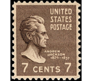 Andrew Jackson (1767-1845), seventh President of the U.S.A. - United States of America 1938