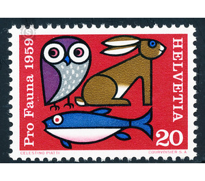 animal welfare  - Switzerland 1959 - 20 Rappen