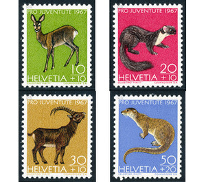 Animals - deer  - Switzerland 1967 Set