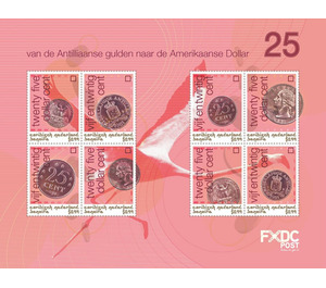 Antillean and American Twenty Five Cent Coins - Caribbean / Bonaire 2020