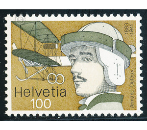 Armand Dufaux (1883-1941) & Dufaux biplane  - Switzerland 1977 - 100 Rappen