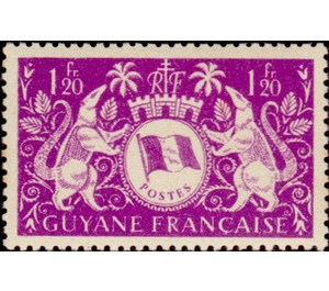 Arms de Cayenne - South America / French Guiana 1945 - 1.20