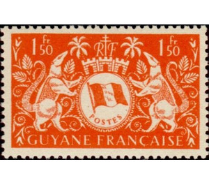 Arms de Cayenne - South America / French Guiana 1945 - 1.50