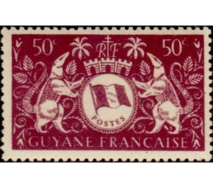 Arms de Cayenne - South America / French Guiana 1945 - 50