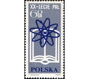 Atom Symbol and Book - Poland 1964 - 60