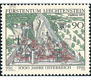 Austria  - Liechtenstein 1996 - 90 Rappen
