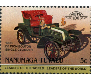 Automobile type of 1984 - 1903 De Dion Bouton Single Cylind… - Polynesia / Tuvalu, Nanumaga 1984