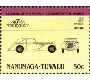 Automobile type of 1984 - 1938 Alvis Speed 25 Britain - Polynesia / Tuvalu, Nanumaga 1984