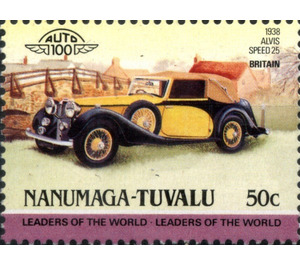 Automobile type of 1984 - 1938 Alvis Speed 25 Britain - Polynesia / Tuvalu, Nanumaga 1984