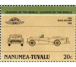 Automobile type of 1984 - 1953 Buick Skylark USA - Polynesia / Tuvalu, Nanumea 1985