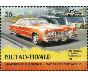 Automobile type of 1984 - 1976 Cadillac Eldorado USA - Polynesia / Tuvalu, Niutao 1984