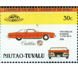 Automobile type of 1984 - 1976 Cadillac Eldorado USA - Polynesia / Tuvalu, Niutao 1984