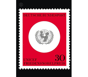 Awarding of the Nobel Peace Prize to the United Nations World Children's Fund (UNICEF)  - Germany / Federal Republic of Germany 1966 - 30 Pfennig
