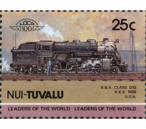 B&A Class D12 4-6-6 1928 USA - Polynesia / Tuvalu, Nui 1985