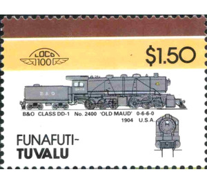 B&O Class DD-1 No.2400 "Old Maud" 0-6-6-0 1904 USA - Polynesia / Tuvalu, Funafuti 1986